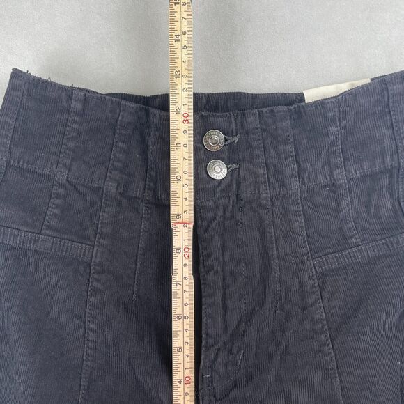 We The Free Pants Womens 27 Black Jayde High Rise Flare Corduroy Retro Boho New - Picture 6 of 8
